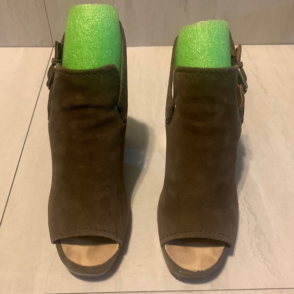 Frye Women's Brown Leather Sling Heeled Open Toe Sandals Size 8.5M - Picture 2 of 12